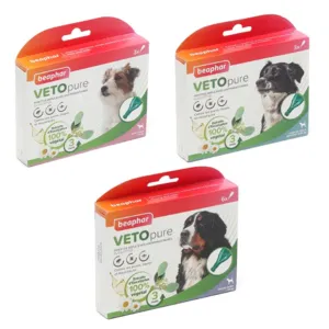 Pipettes anti puce Vetopure Beaphar chien