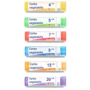 Carbo vegetabilis granules homéopathiques Boiron