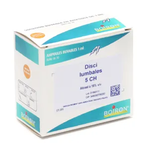 Ampoules buvables de Disci Lumbales 5 CH Boiron