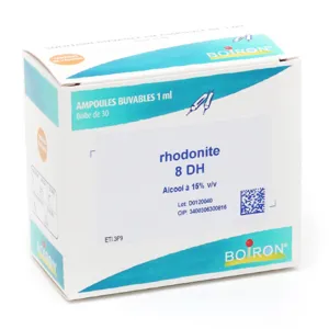 Boiron Rhodonite 8 DH ampoules