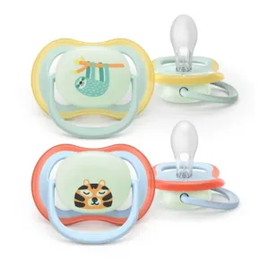 Avent Ultra Air Sucette anatomique silicone 0-6 mois Nuit
