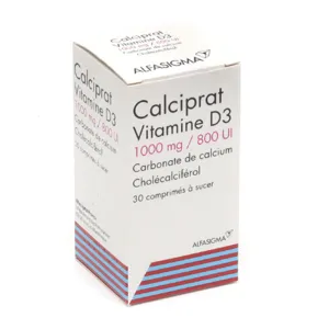 Calciprat Vitamine D3 1000mg/800UI manque de calcium