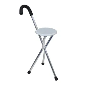 Canne tabouret trépied aluminium