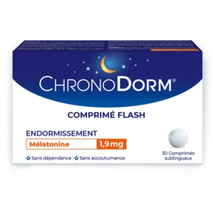 ChronoDorm Mélatonine 1,9mg comprimé Flash endormissement