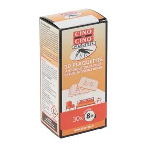 Cinq sur Cinq tablettes anti moustiques pour diffuseur