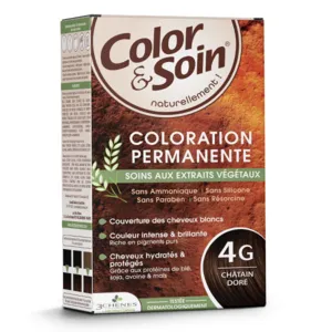 Coloration permanente Color et Soin pour cheveux châtain doré 4G