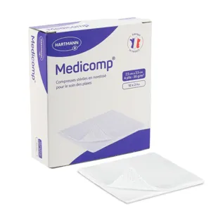 Medicomp compresses stériles non tissées 7,5 x 7,5 cm