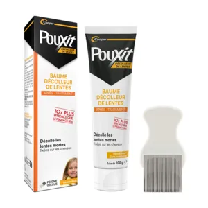 Pouxit baume pour décoller lentes + peigne