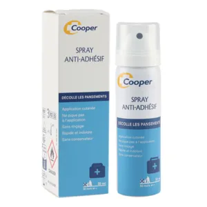 Cooper spray anti adhésif pansement