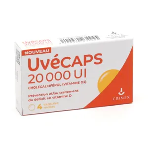 UvéCAPS 20 000 UI capsules molles Vitamine D3