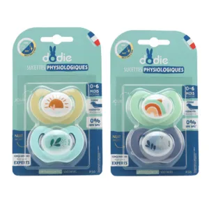 Sucette physiologique silicone 0-6 mois jour nuit Dodie