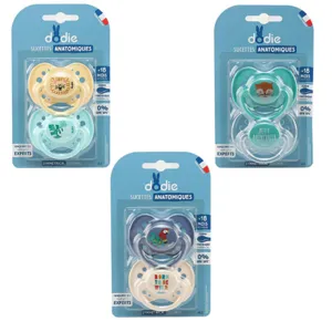 Dodie lot de 2 sucettes anatomiques en silicone +18 mois