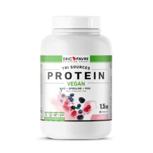 Eric Favre Protein Vegan Tri Sources trois baies poudre hyperprotéinée