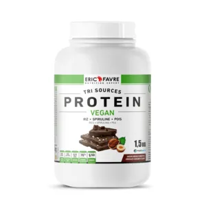 Eric Favre Protein Vegan tri sources Chocolat-noisettes protéines végétales