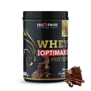 Eric Favre Whey Optimax Protein Chocolat shakers hyperprotéinés