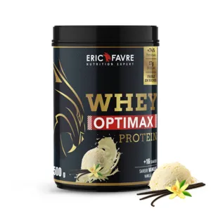 Eric Favre préparation protéinée Whey Optimax Protein vanille