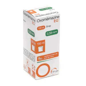 Oxomemazine EG sirop antitussif toux sèche