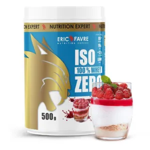 Protéines en poudre Eric Favre Iso Zero 100% Whey arôme Framboisier