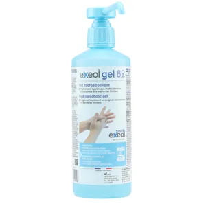 Exeol gel 82 gel hydroalcoolique désinfection mains