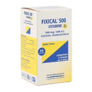Comprimé de Fixical 500 Vitamine D3 400 UI