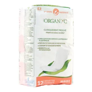 Organyc serviettes premiers jours maternité