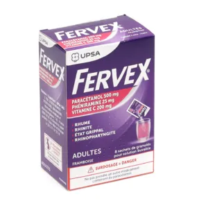 Fervex Adulte framboise sachet état grippal