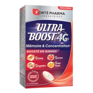 Comprimés Mémoire et Concentration Ultra Boost 4G Forté Pharma