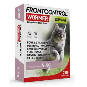 Comprimé vermifuge chat Frontcontrol Wormer