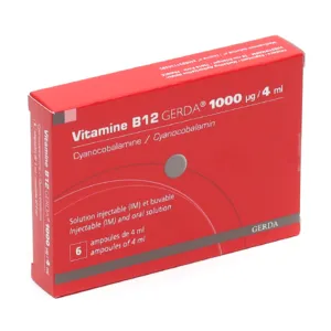 Vitamine B12 Gerda 1000 µg injectable et buvable