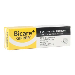 Dentifrice blanchissant au charbon végétal Bicare Plus Gifrer