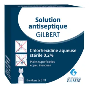 Unidose chlorhexidine aqueuse 0,2% Gilbert