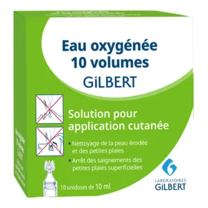 Eau oxygénée 10 vol. Gilbert unidoses