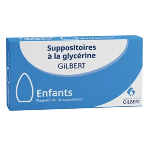 Gilbert Suppositoires à la glycerine constipation enfant
