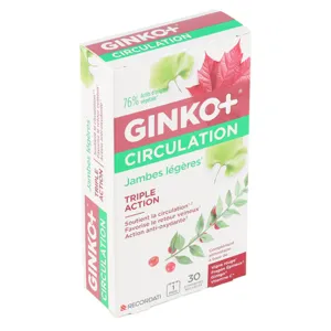 Jambes légères Comprimés Ginko+ Circulation