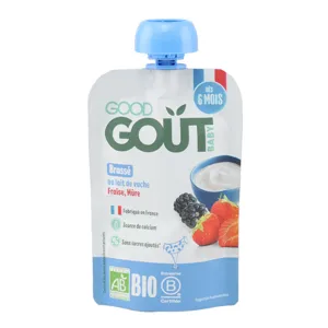 Good Goût yaourt bébé brassé au lait de vache fraise mûre bio