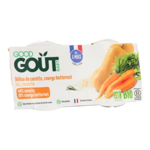 Good Goût Délice carottes courge butternut riz romarin purée lisse