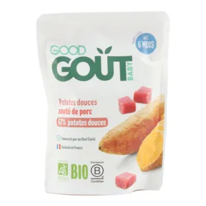 Repas bébé Good Goût Patate douce Sauté de porc Bio
