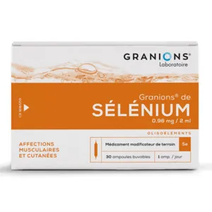 Granions de sélénium ampoules d'oligothérapie