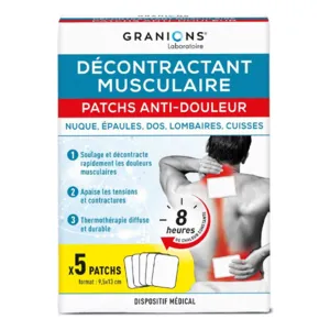 Patchs anti douleurs Granions Décontractant musculaire