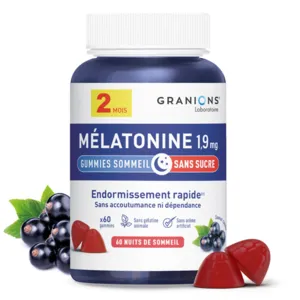 Granions Mélatonine 1,9 mg gummies sans sucre