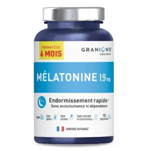 Comprimés Mélatonine 1,9 mg Granions Endormissement rapide