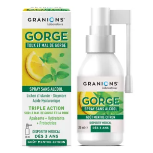 Granions spray Gorge et toux