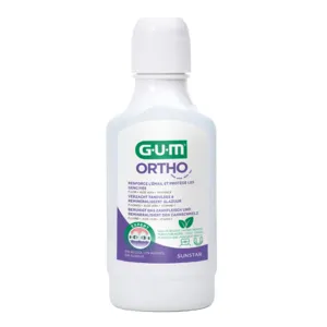 Bain de bouche anti-plaque Gum Ortho pour les prothèse dentaires