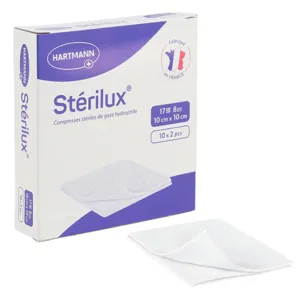 Stérilux compresses stériles 10 cm x10 cm