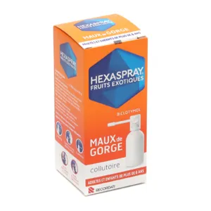 Hexaspray fruits exotiques spray mal de gorge