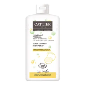 Gel moussant familial Cattier bio Pamplemousse