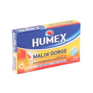 Humex maux de gorge menthe pastilles