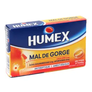 Humex gorge pastilles miel citron