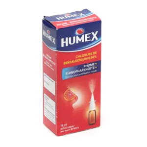 Solution nasale Humex rhume rhinopharyngite