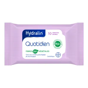 Lingettes Hydralin Quotidien pour toilette intime